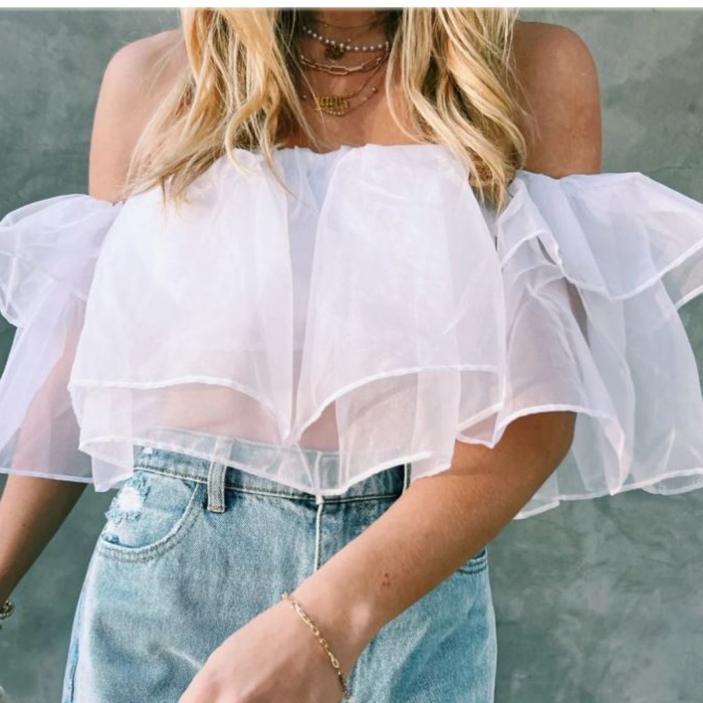 Show me your mumu Rossella Ruffle Top